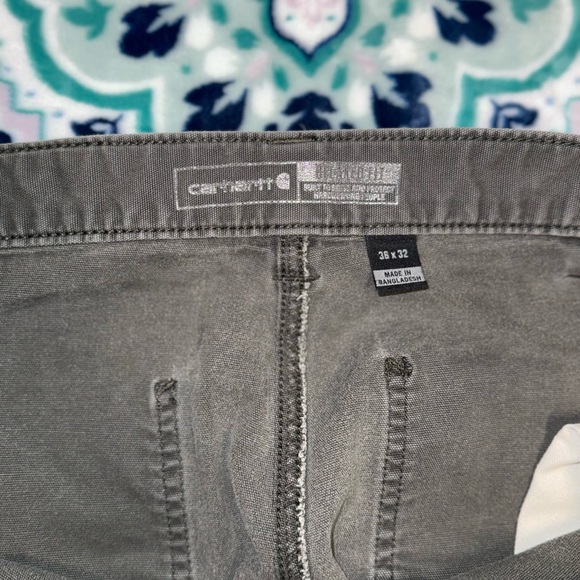 Carhartt Men's Gray Canvas Work Pants - 36X32 - Picture 4 of 9